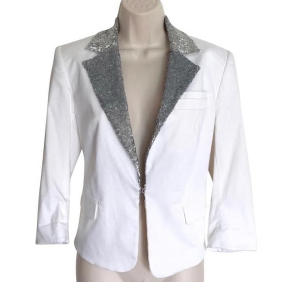 NWOT Alice + Olivia Sequin Lapel Blazer - Picture 4 of 4